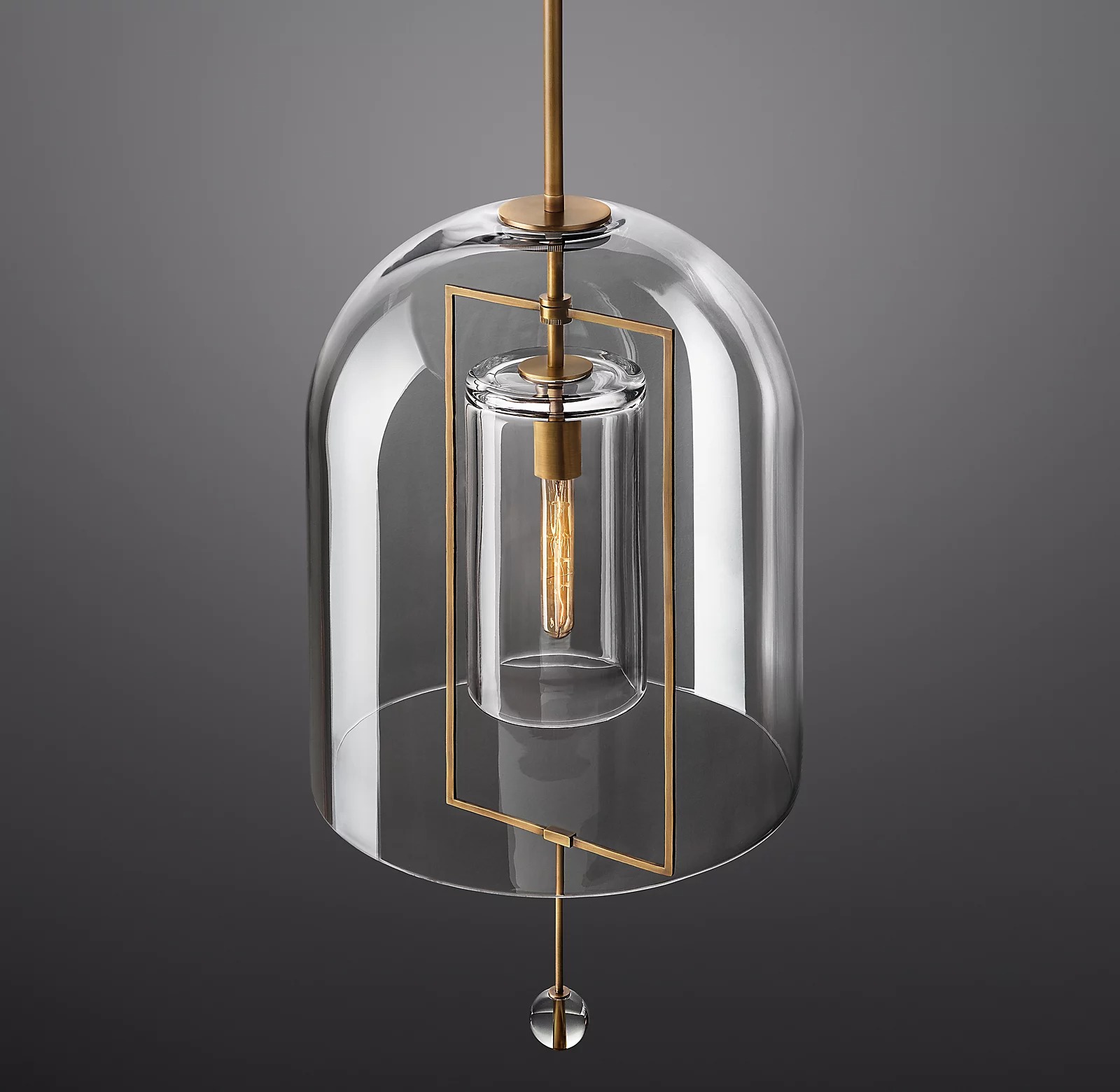 Fulcrum Utilitaire Design Sense Grand Pendant Light 15" For Living Room-konalight