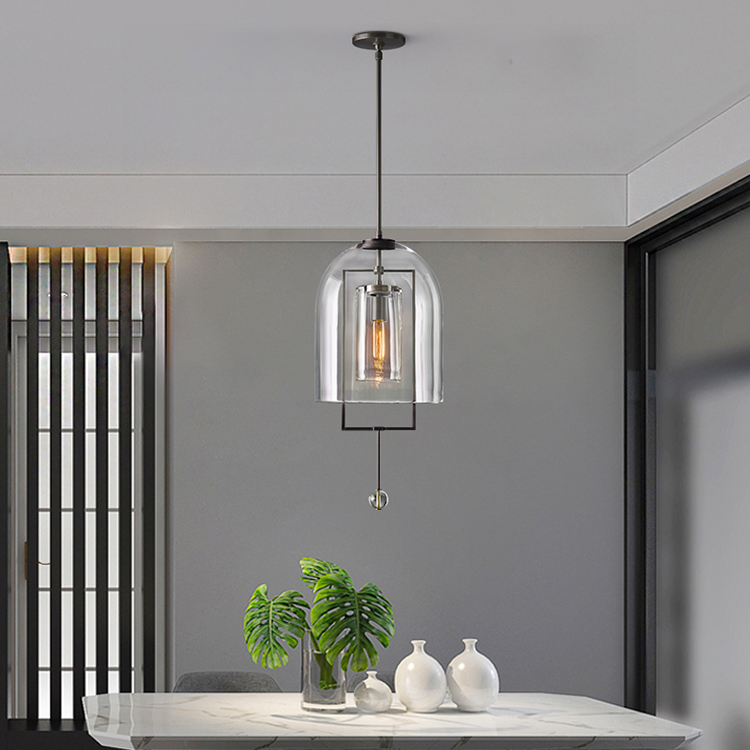 Fulcrum Utilitaire Design Sense Grand Pendant Light 15" For Living Room-konalight
