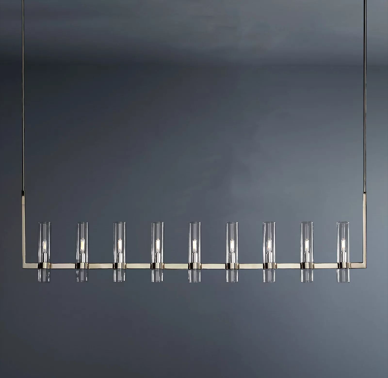 Ravelle Linear Glass Chandelier 71"-konalight