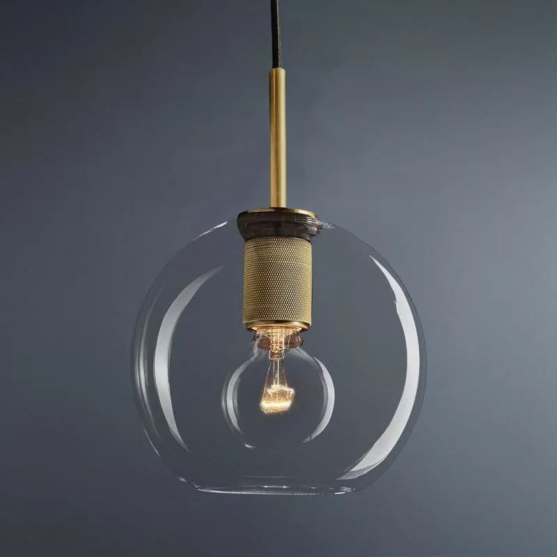 Utilitaire Round Glass Pendant Light-konalight