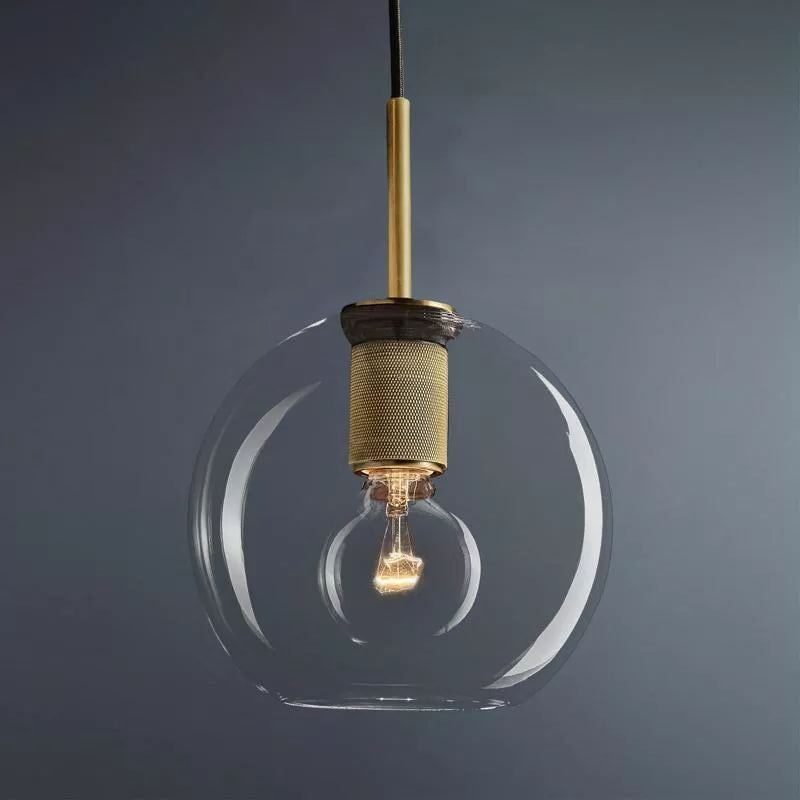 Round Glass Lampshade Pendant Light-Cure Lighting