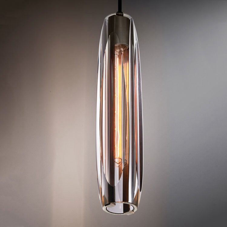 Smoke Crystal Shade Pendant Light-konalight