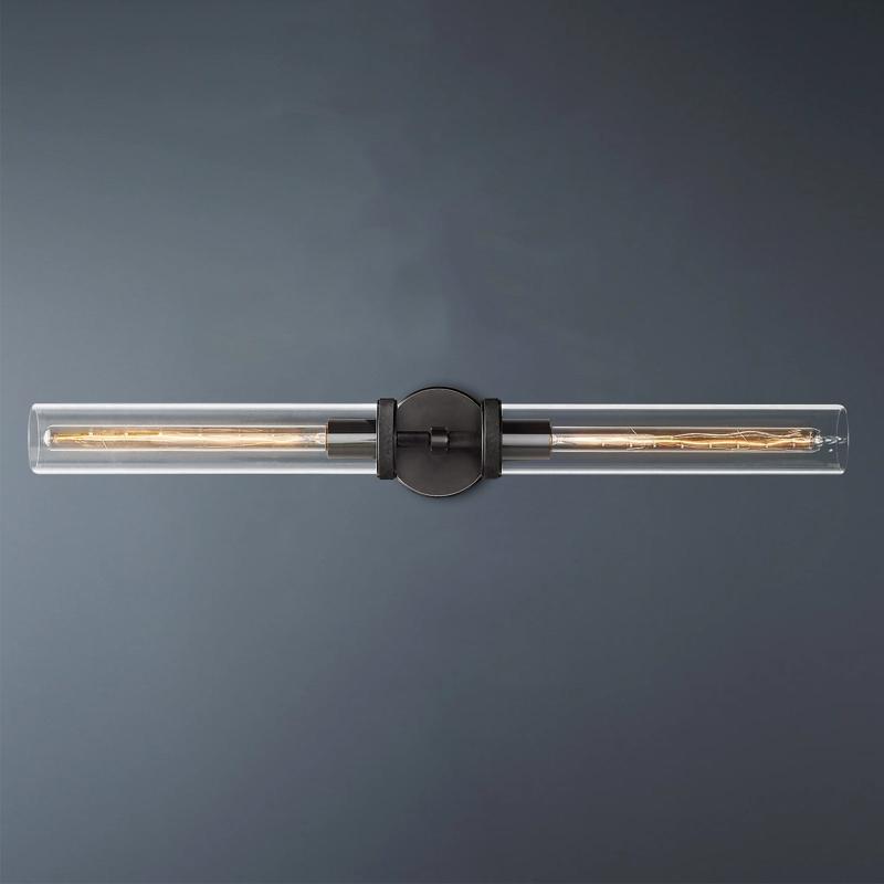 Embossed Tube Double Head Long Tube Wall Sconce-konalight