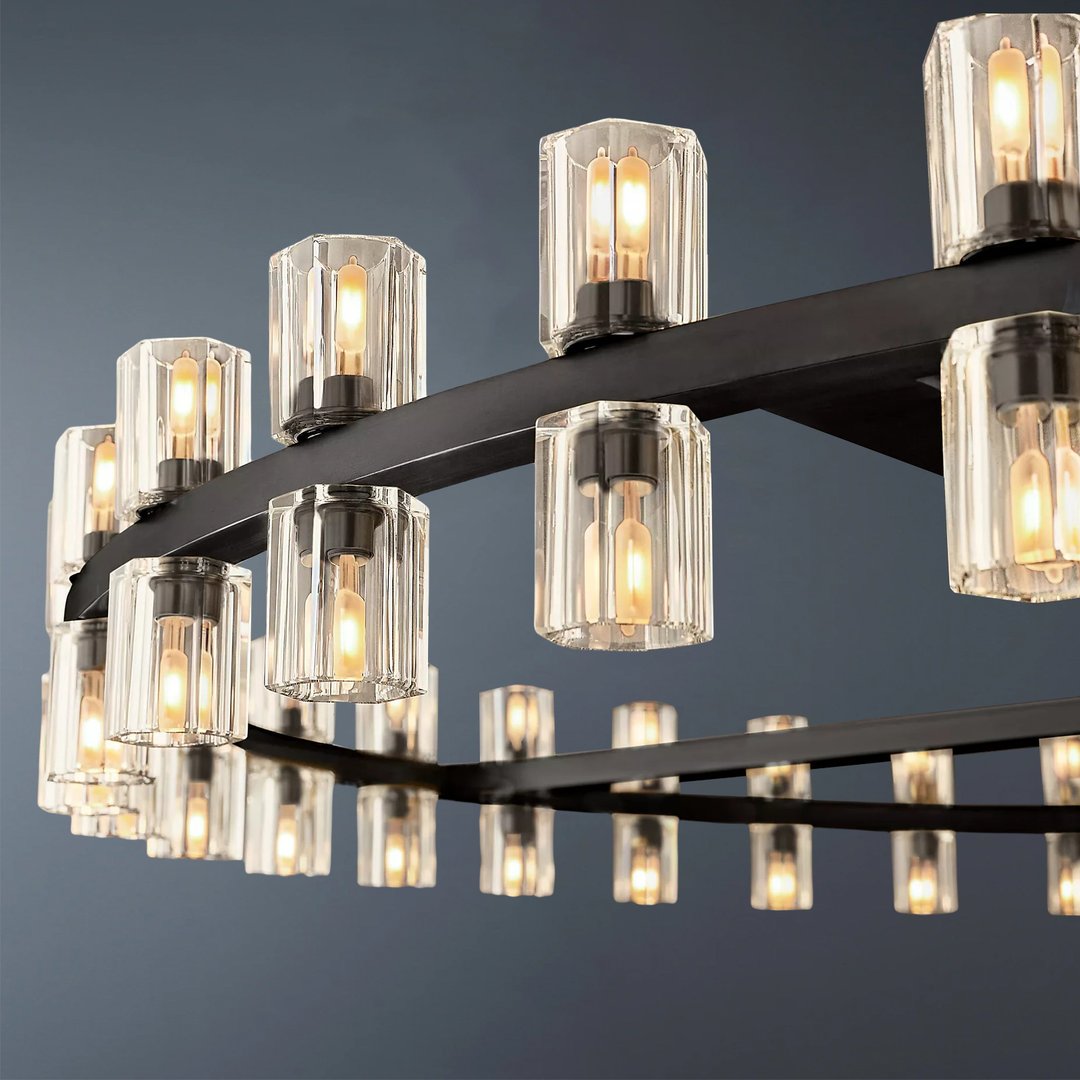 Arcachon Wine Cup Led Round Chandelier 48"-konalight