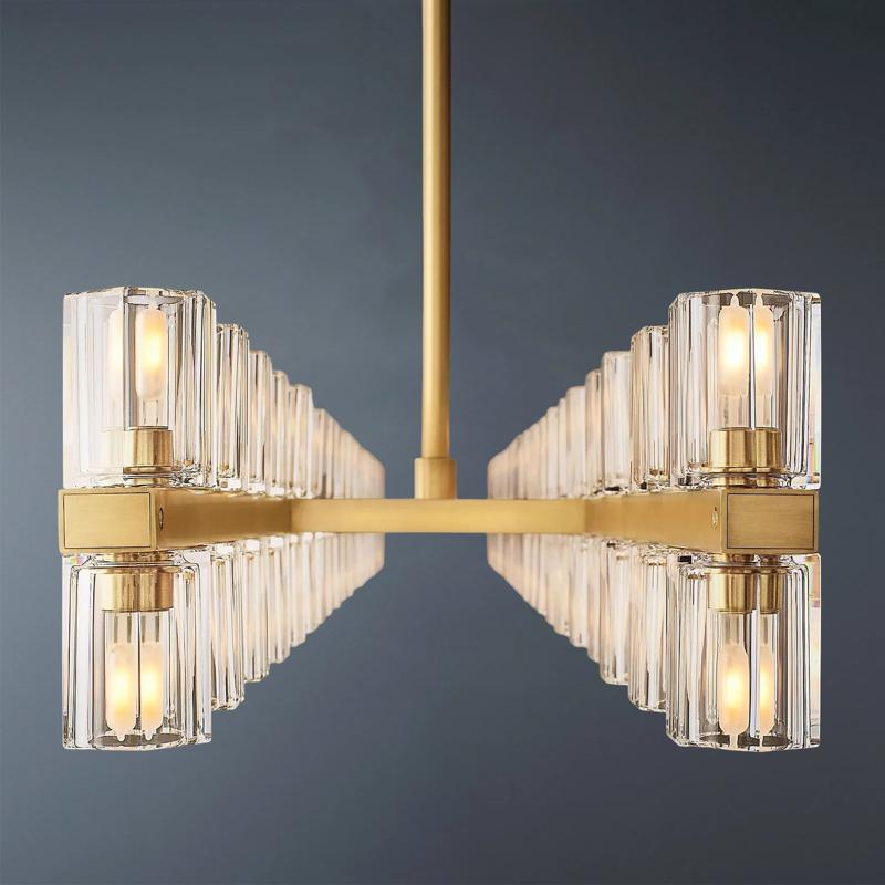 Luxury Crystal Linear Chandelier 60-Light 54"-konalight