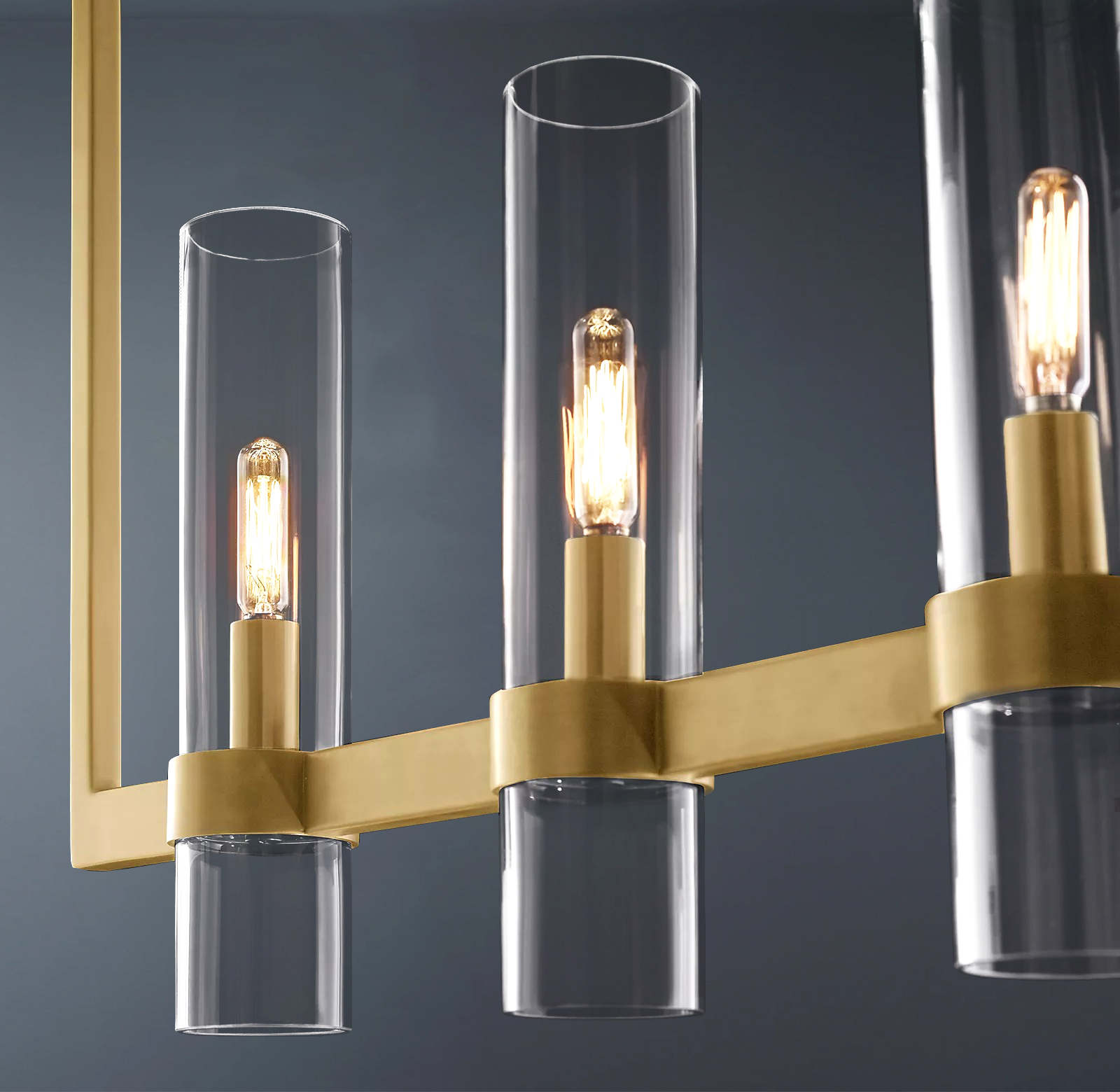 Ravelle Linear Glass Chandelier 59"-konalight