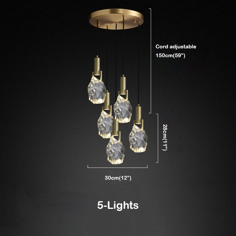 Iraegular Crystal Pendant Light-konalight
