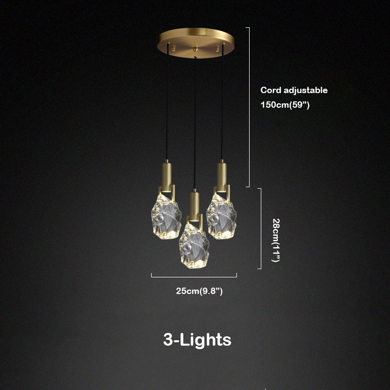 Iraegular Crystal Pendant Light-konalight