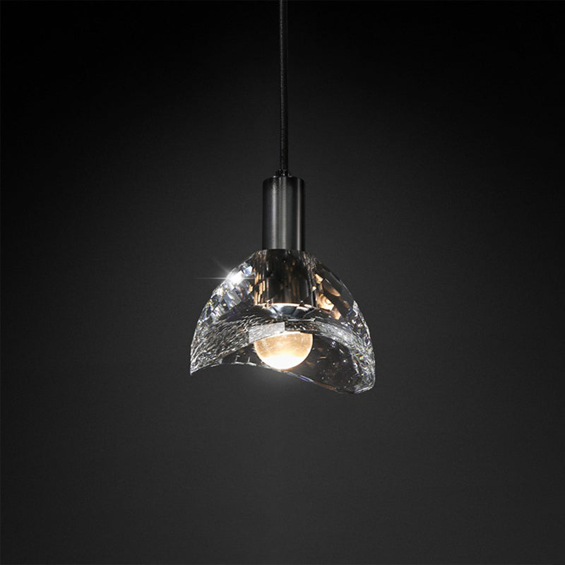 Dining Room Crystal Pendant Light Black-konalight