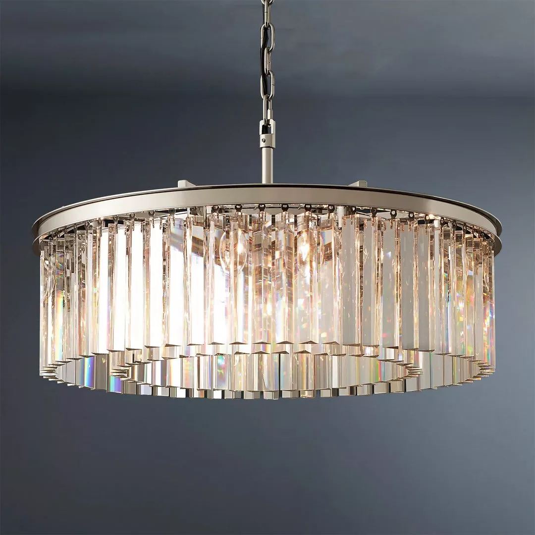 Crystal 1920s Rhys Round Chandelier L32"-konalight
