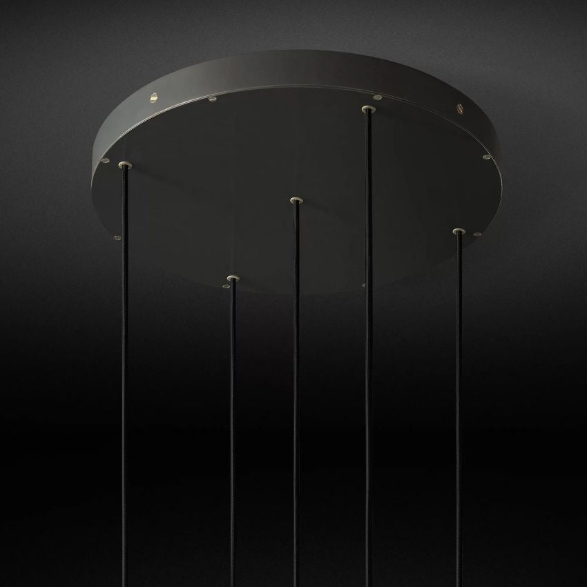 Fulcrum Glass Globe Cluster Chandelier 28" For Living Room-konalight