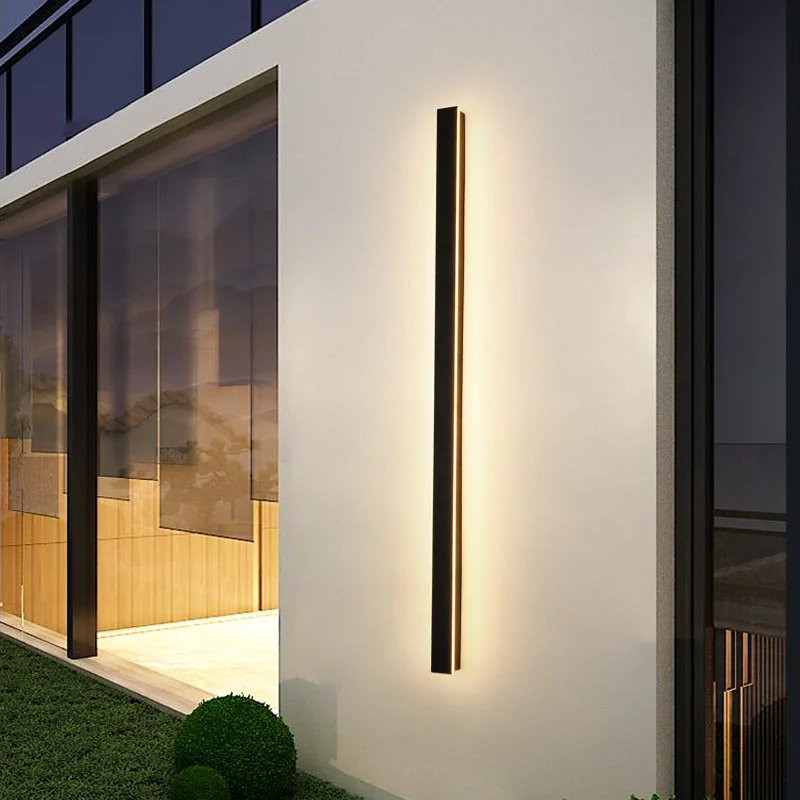 Minimalist long bar wall light