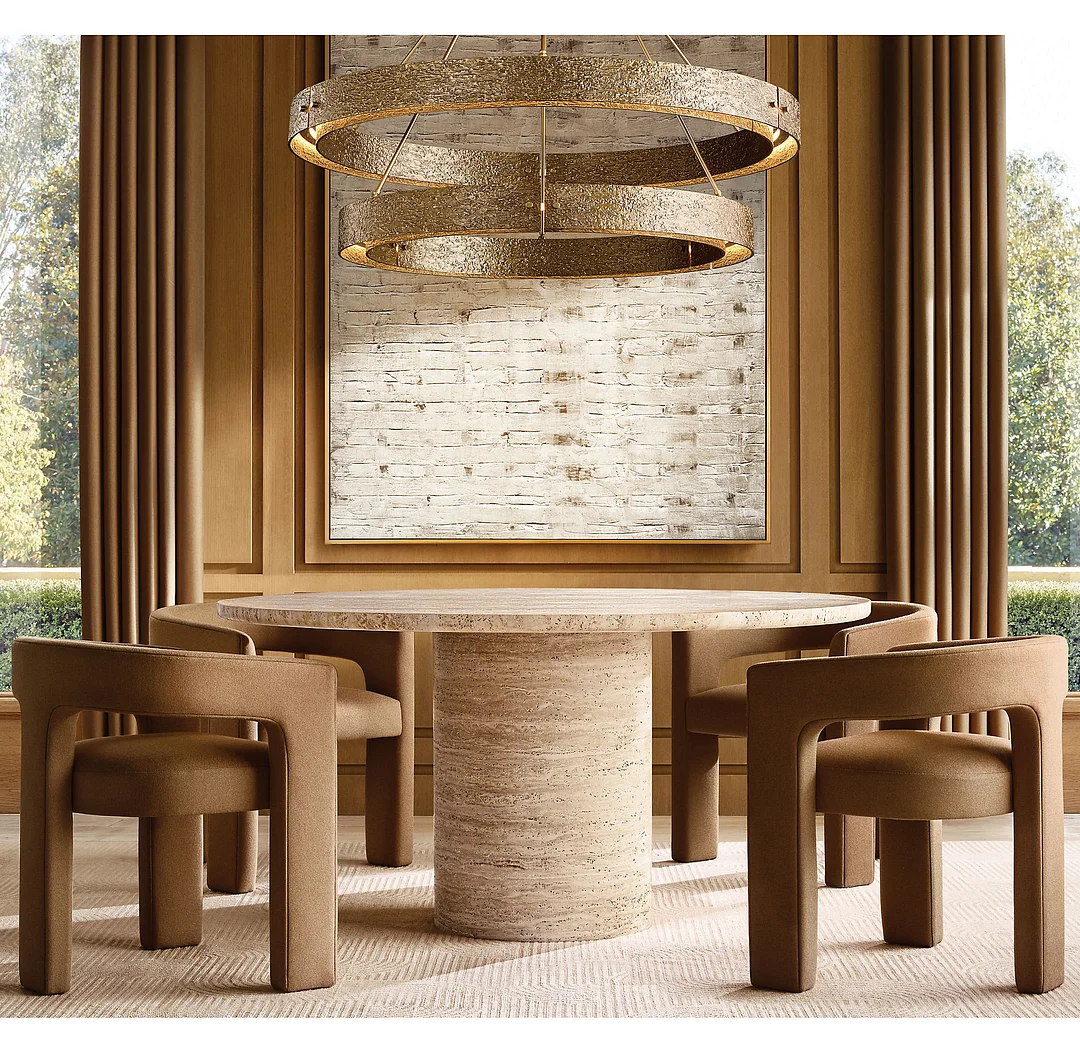 Vouvry Two-Tier Round Chandelier D 60"-konalight