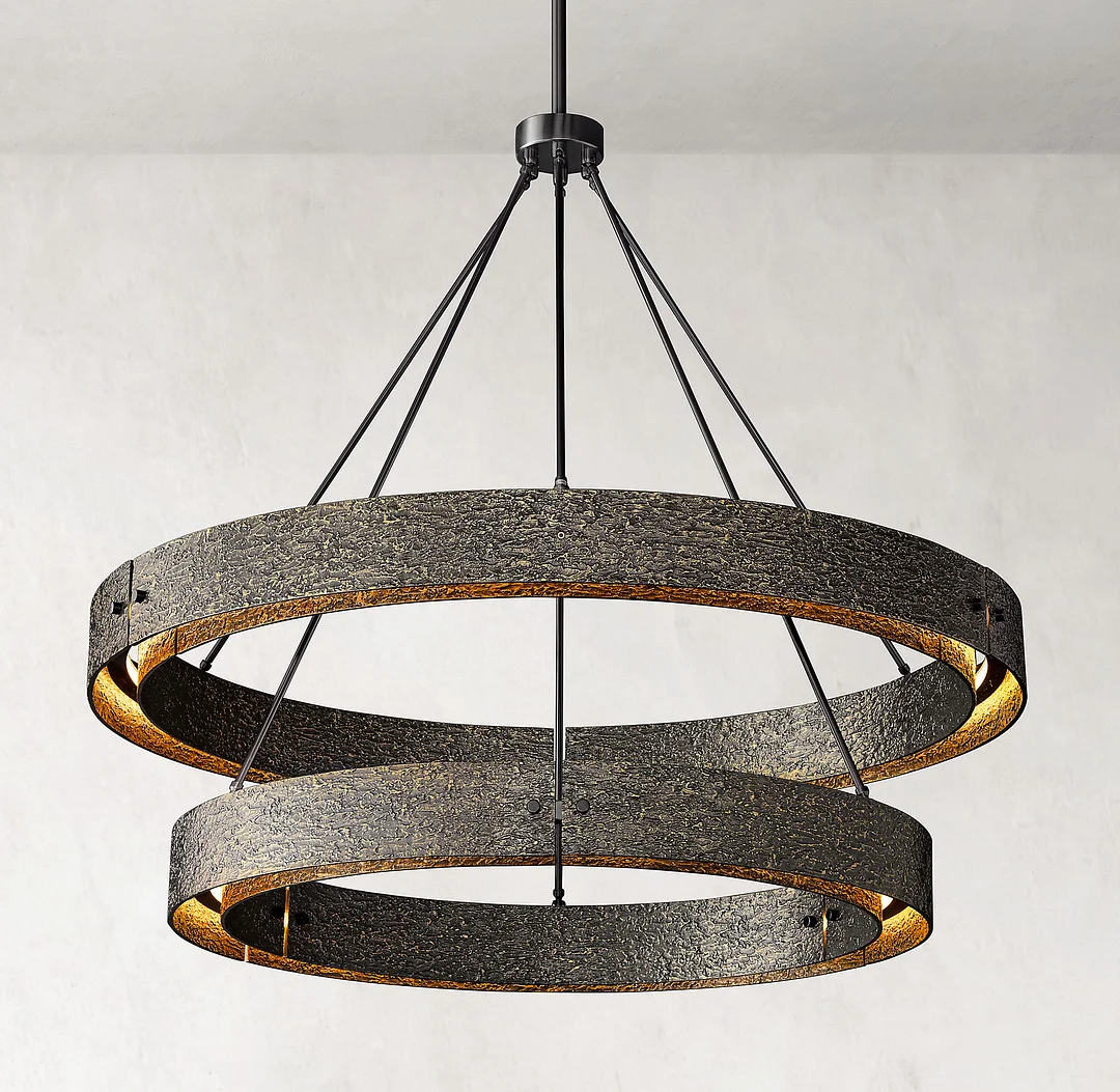 Vouvry Two-Tier Round Chandelier D 60"-konalight