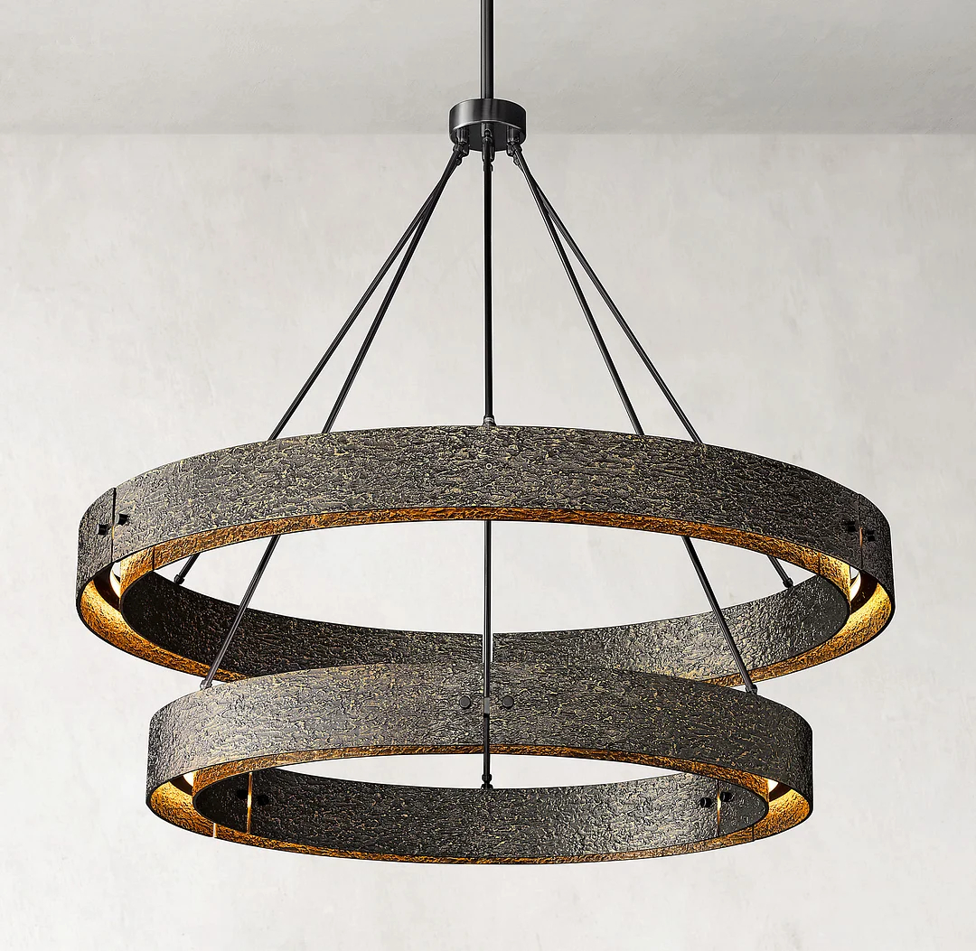 Vouvry Two-Tier Round Chandelier D 60"
