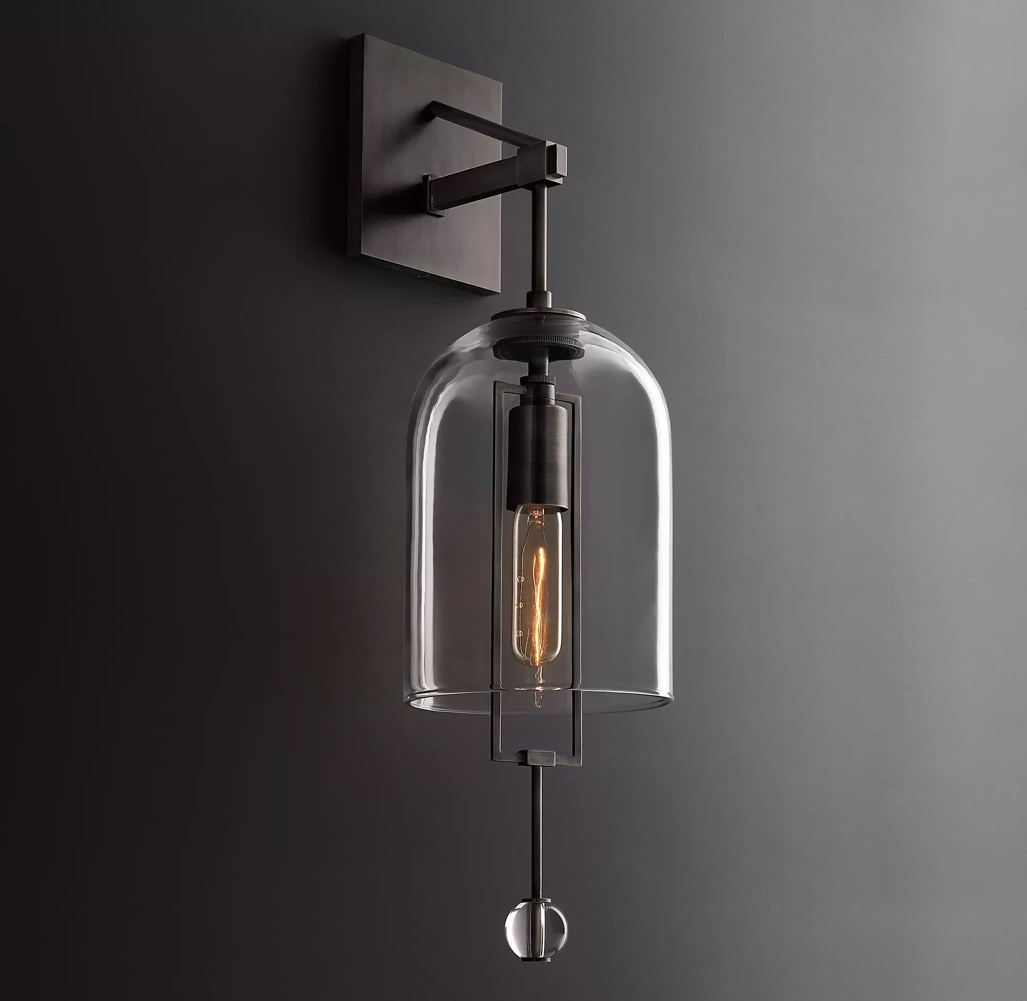 Fulcrum Glass Wall Sconce 24"-konalight