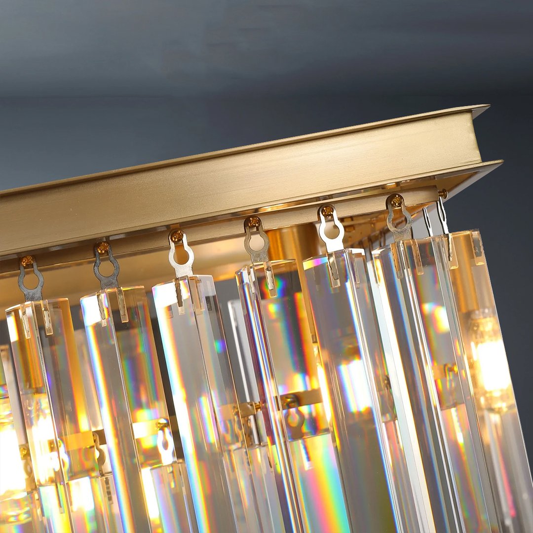 2-Tier Crystal 1920s Odeon Rectangular Chandelier L49"-konalight