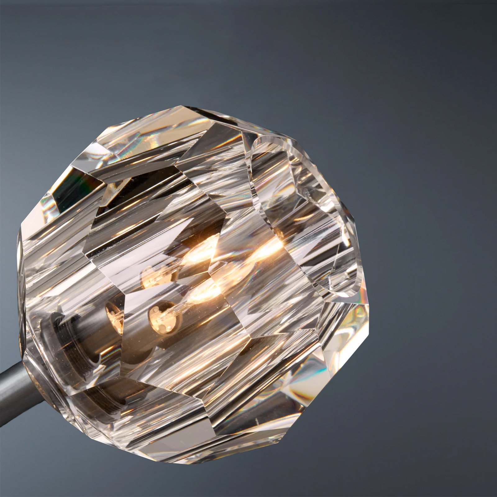 Boule De Crystal Ball Clear Glass Round Chandelier 36"-konalight