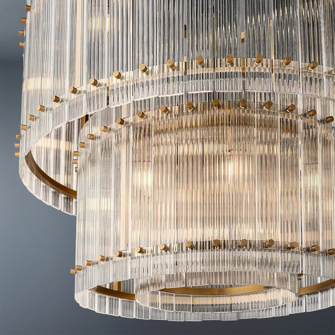 Modern San Marco Cake Two-Tier Round Luxury Chandelier 60"-konalight