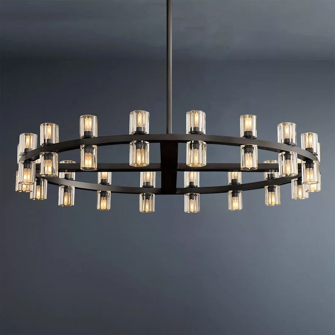 Arcachon Wine Cup Led Round Chandelier 36"-konalight