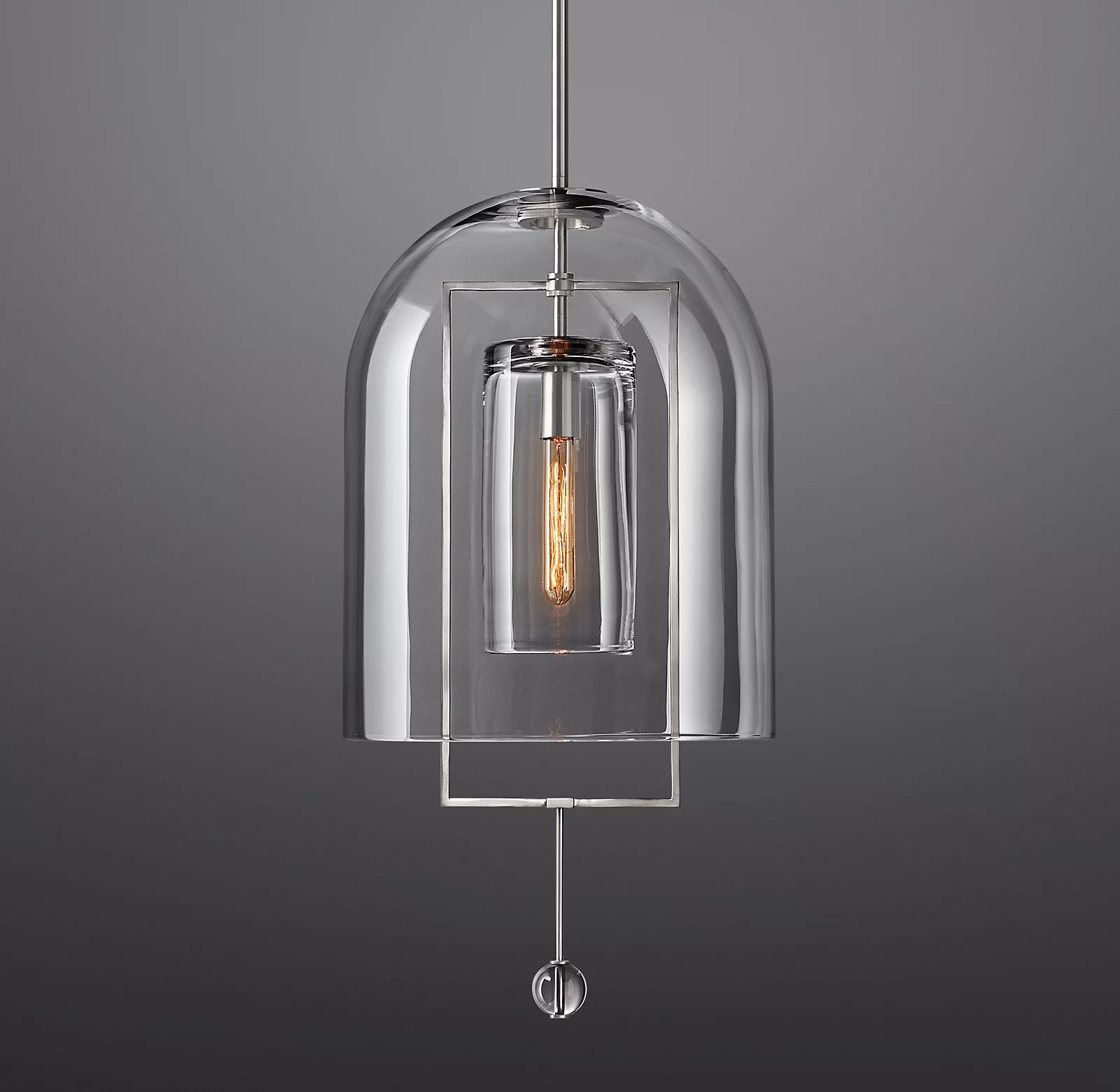 Fulcrum Utilitaire Design Sense Grand Pendant Light 15" For Living Room-konalight