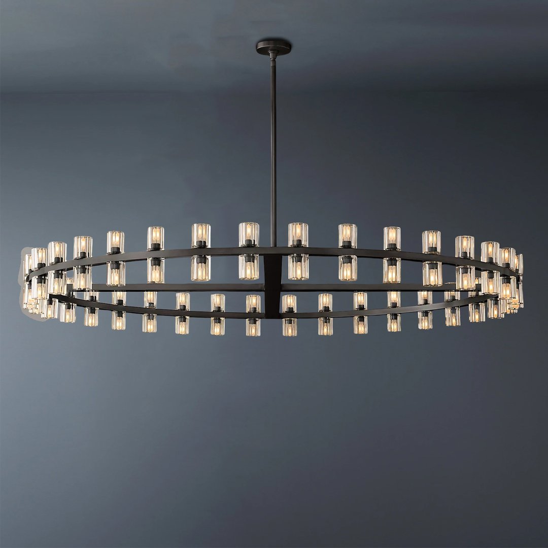 Arcachon Wine Glasses Led Round Crystal  Chandelier 60" -konalight