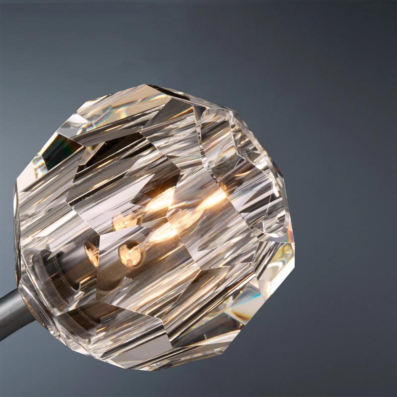 Boule De Multi-faceted Cut Clear Crystal Ball Chandelier 18-Light 36"-konalight