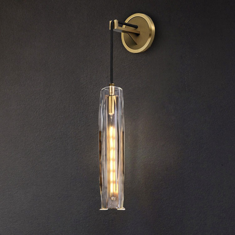 Smoke Crystal Shade Wall Sconce-konalight