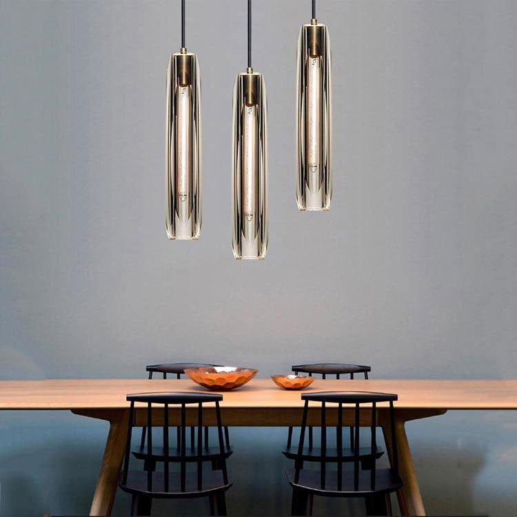 Smoke Crystal Shade Pendant Light-konalight