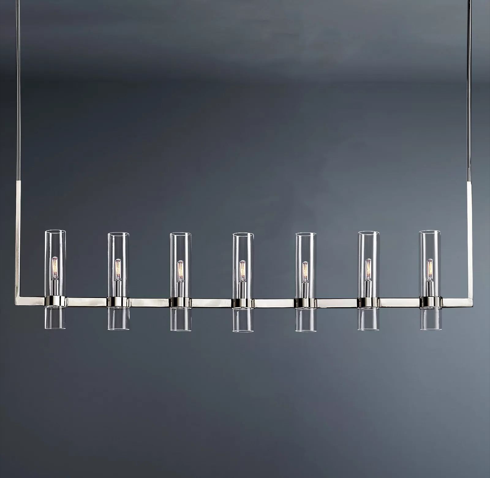 Ravelle Linear Glass Chandelier 59"-konalight