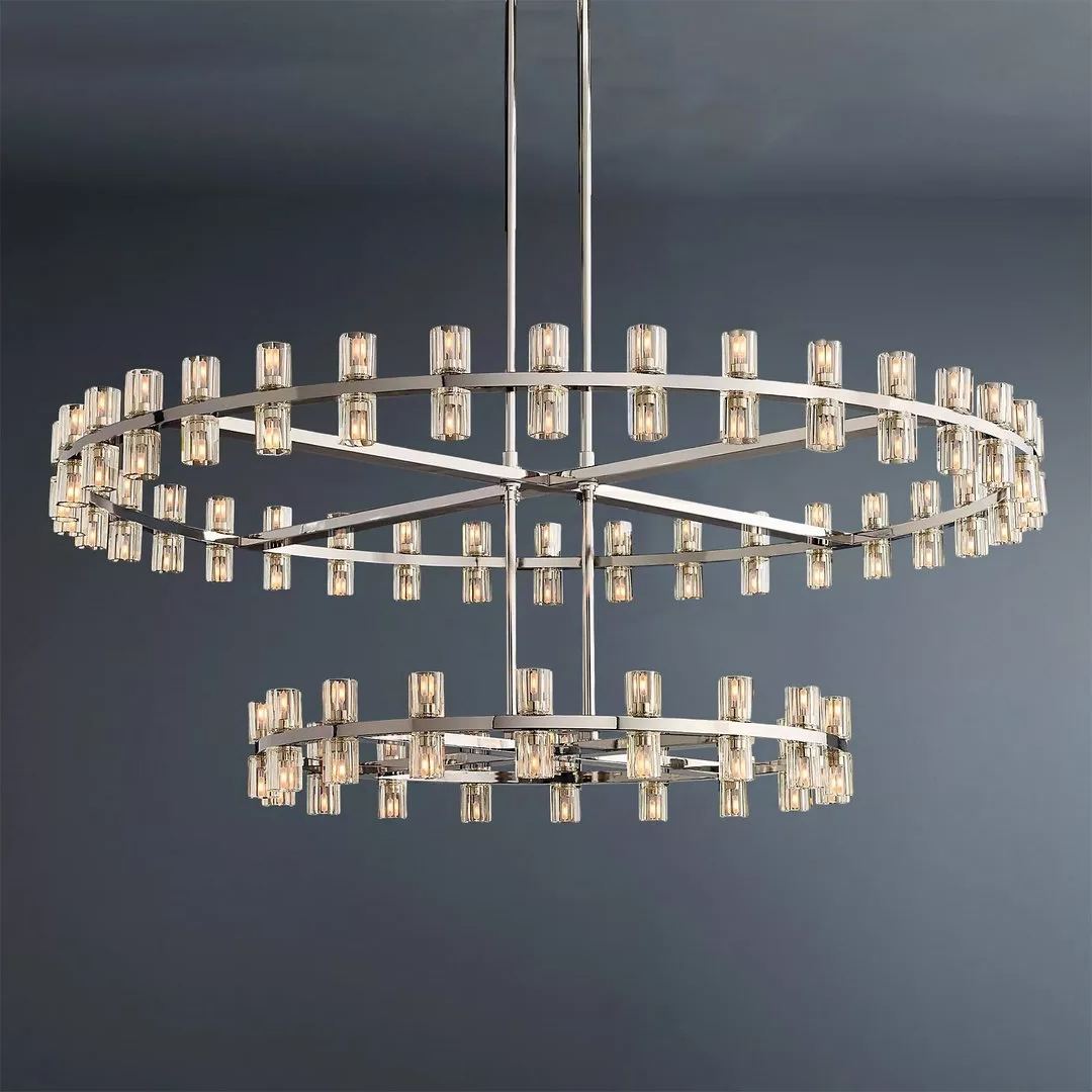 Arcachon Led Round Two-tier Chandelier 60"-konalight