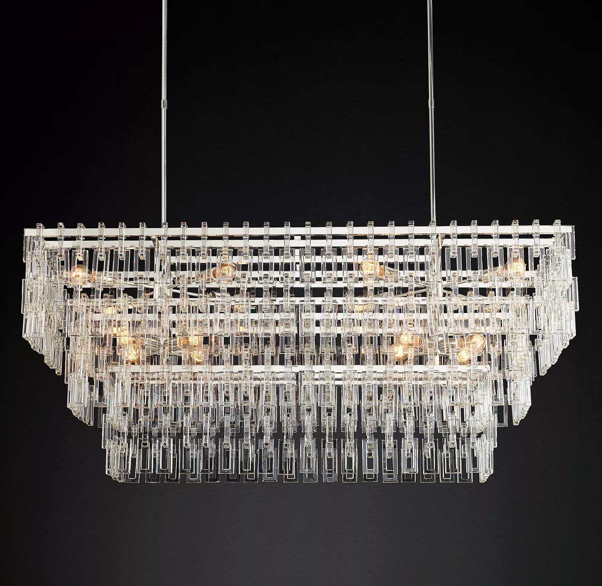 Marignan Tiered Rectangular Chandelier 60"-konalight