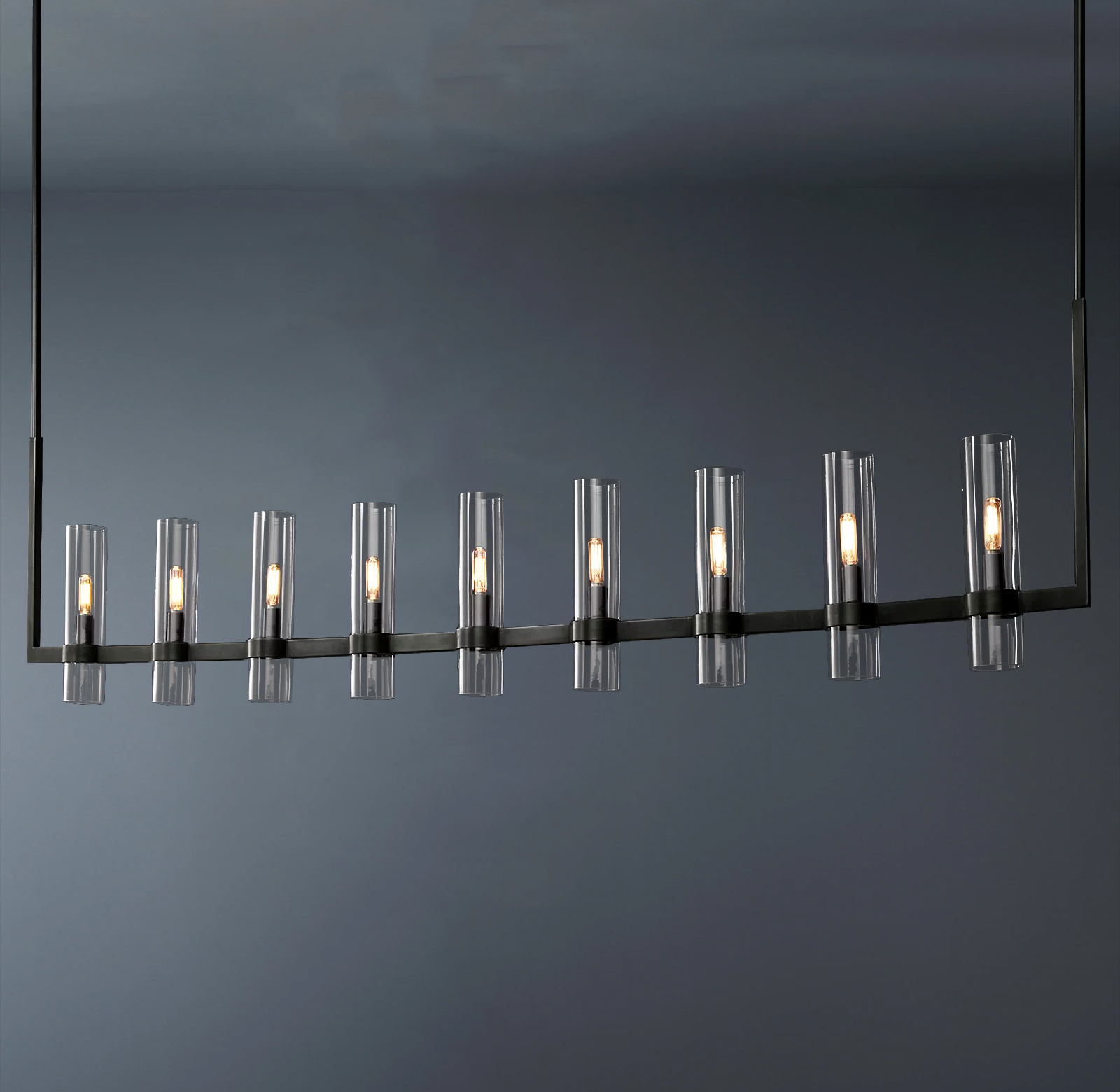 Ravelle Linear Glass Chandelier 71"-konalight