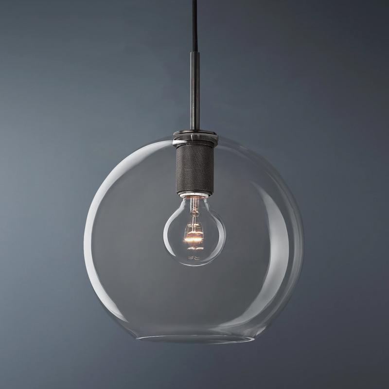 Utilitaire Round Glass Pendant Light-konalight
