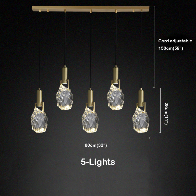 Iraegular Crystal Pendant Light-konalight