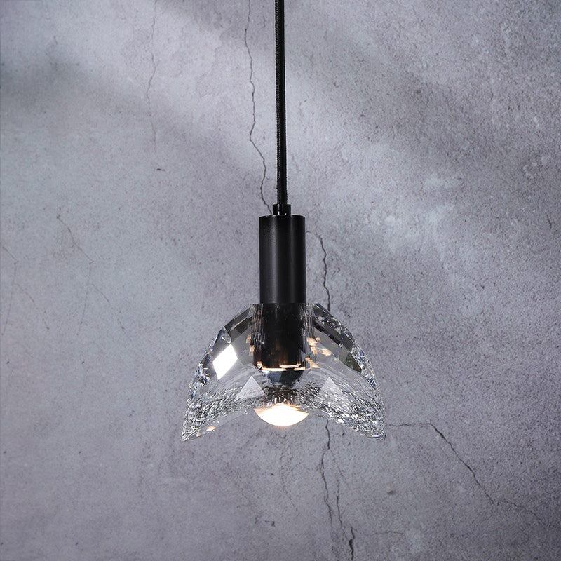 Dining Room Crystal Pendant Light Black-konalight