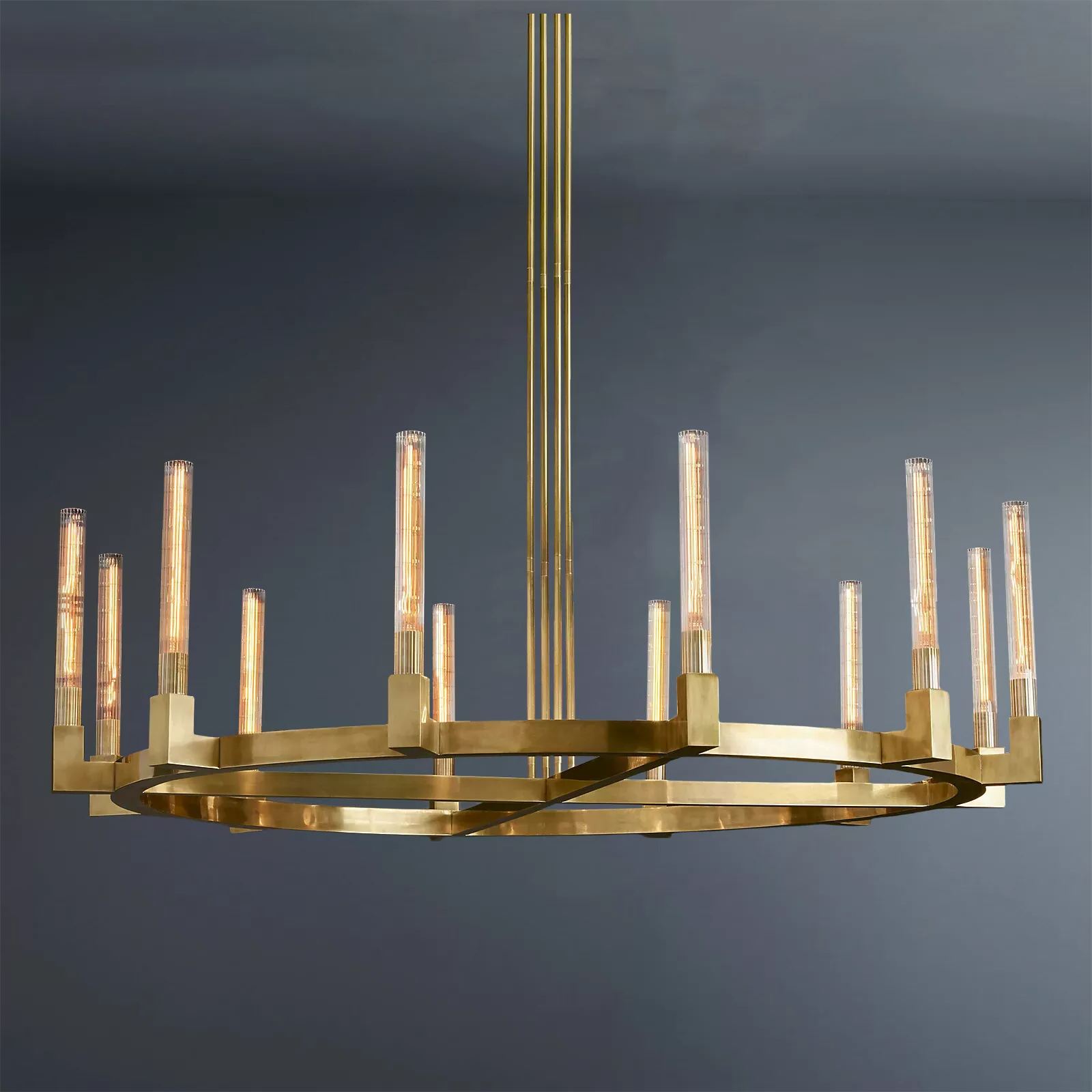 Cannele Round Chandelier 60" For Living Room-alimialighting