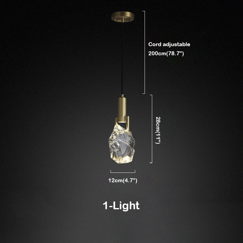 Iraegular Crystal Pendant Light-konalight