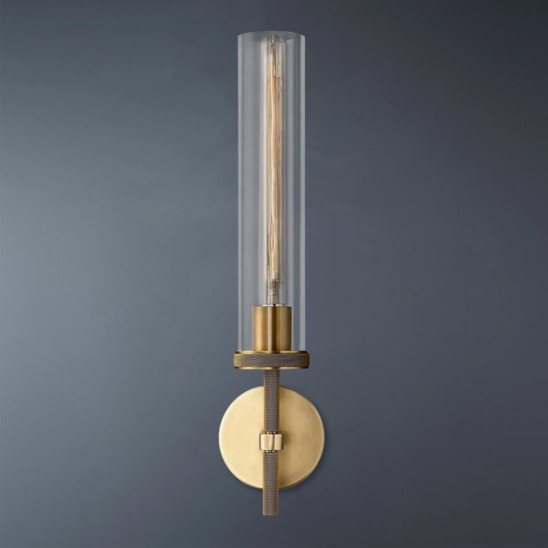 Embossed Tube Single Head Long Tube Wall Sconce-konalight