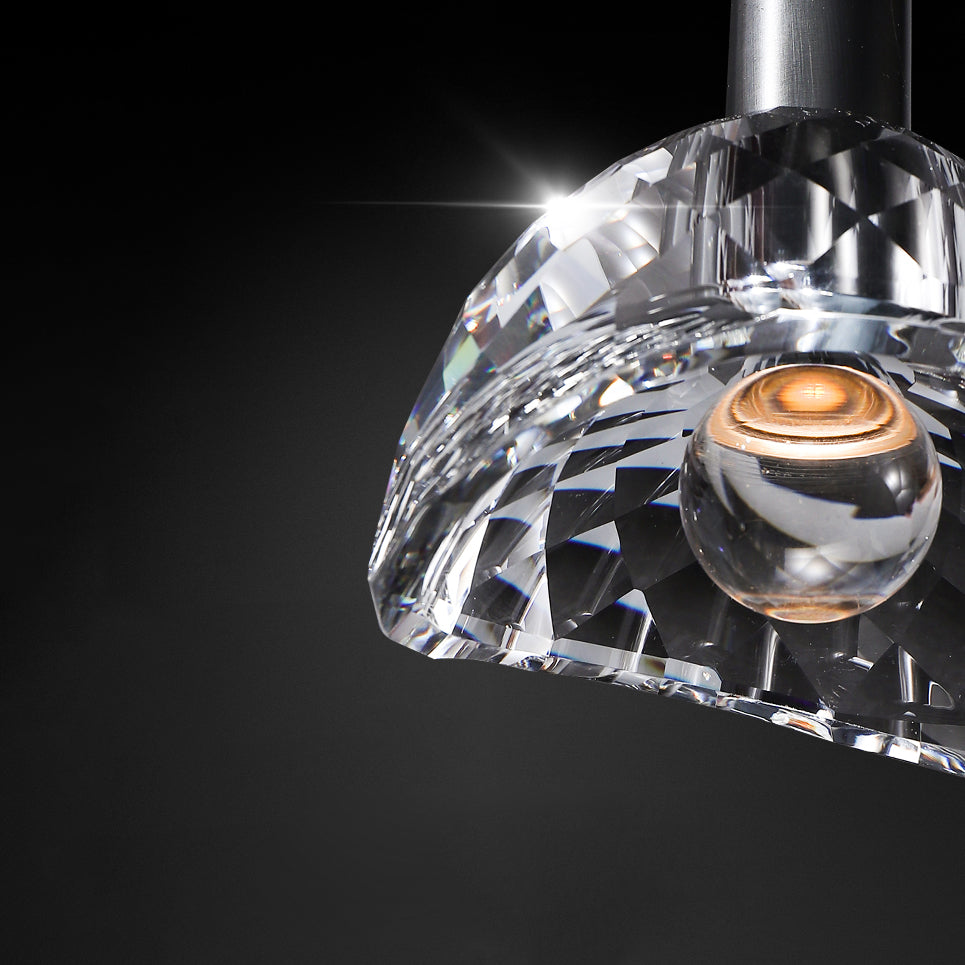 Dining Room Crystal Pendant Light Black-konalight