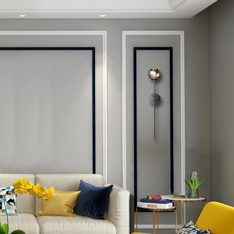 Boule De  Smoke Crystal Ball Wall Sconce-konalight