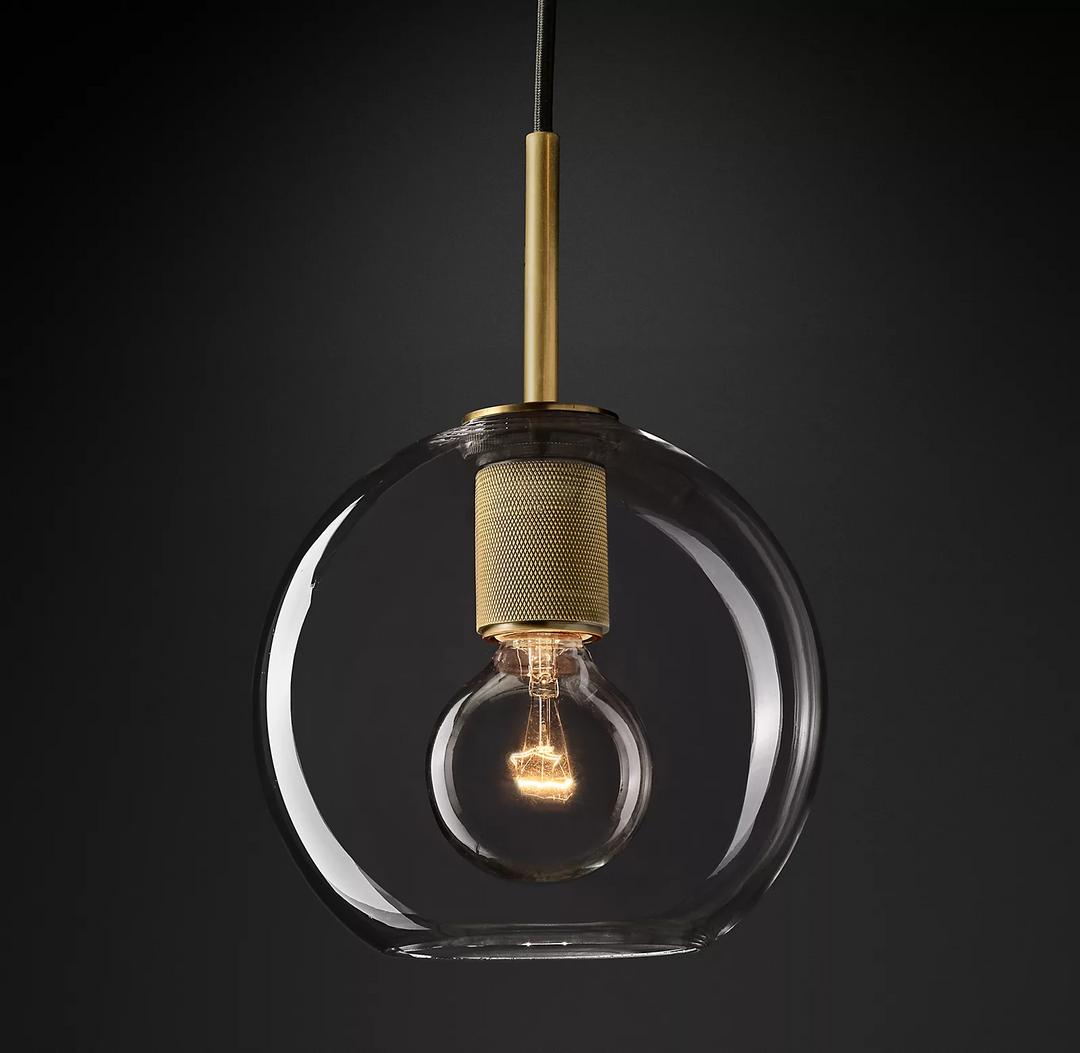 Fulcrum Globe Shade Pendant Light 14" For Living Room