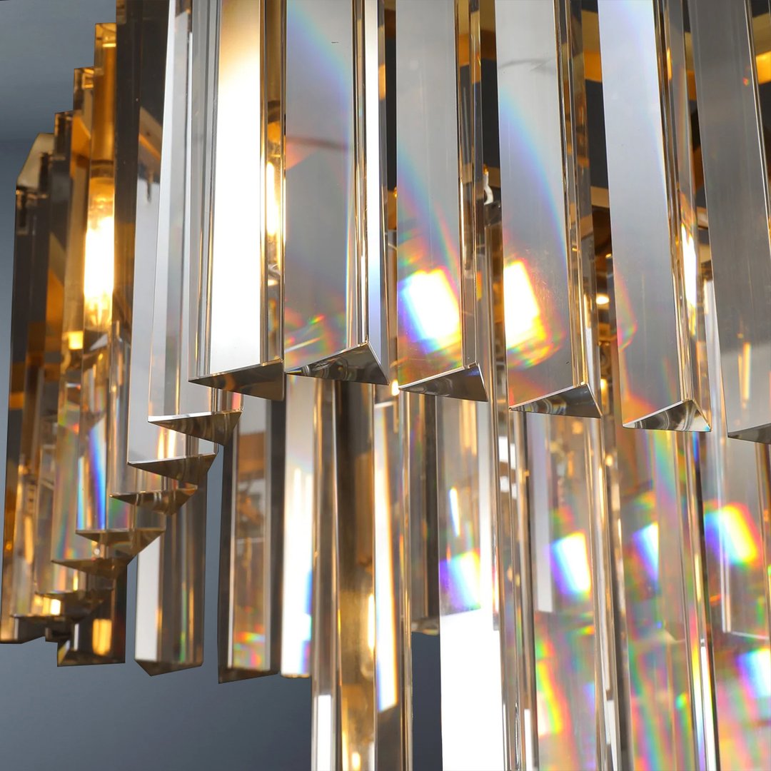 2-Tier Crystal 1920s Odeon Rectangular Chandelier L49"-konalight