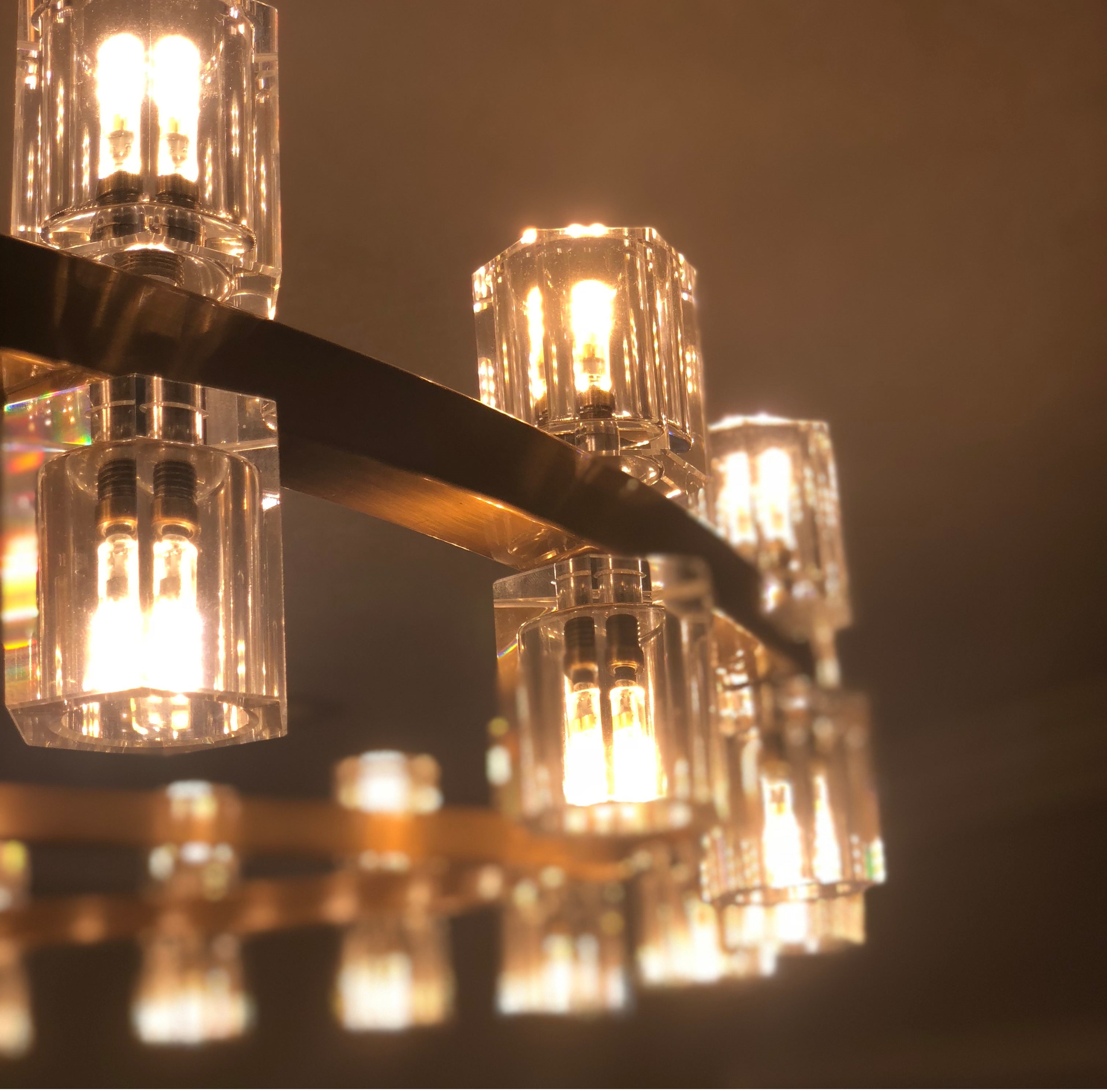 Arcachon Wine Cup Led Round Chandelier 48"-konalight