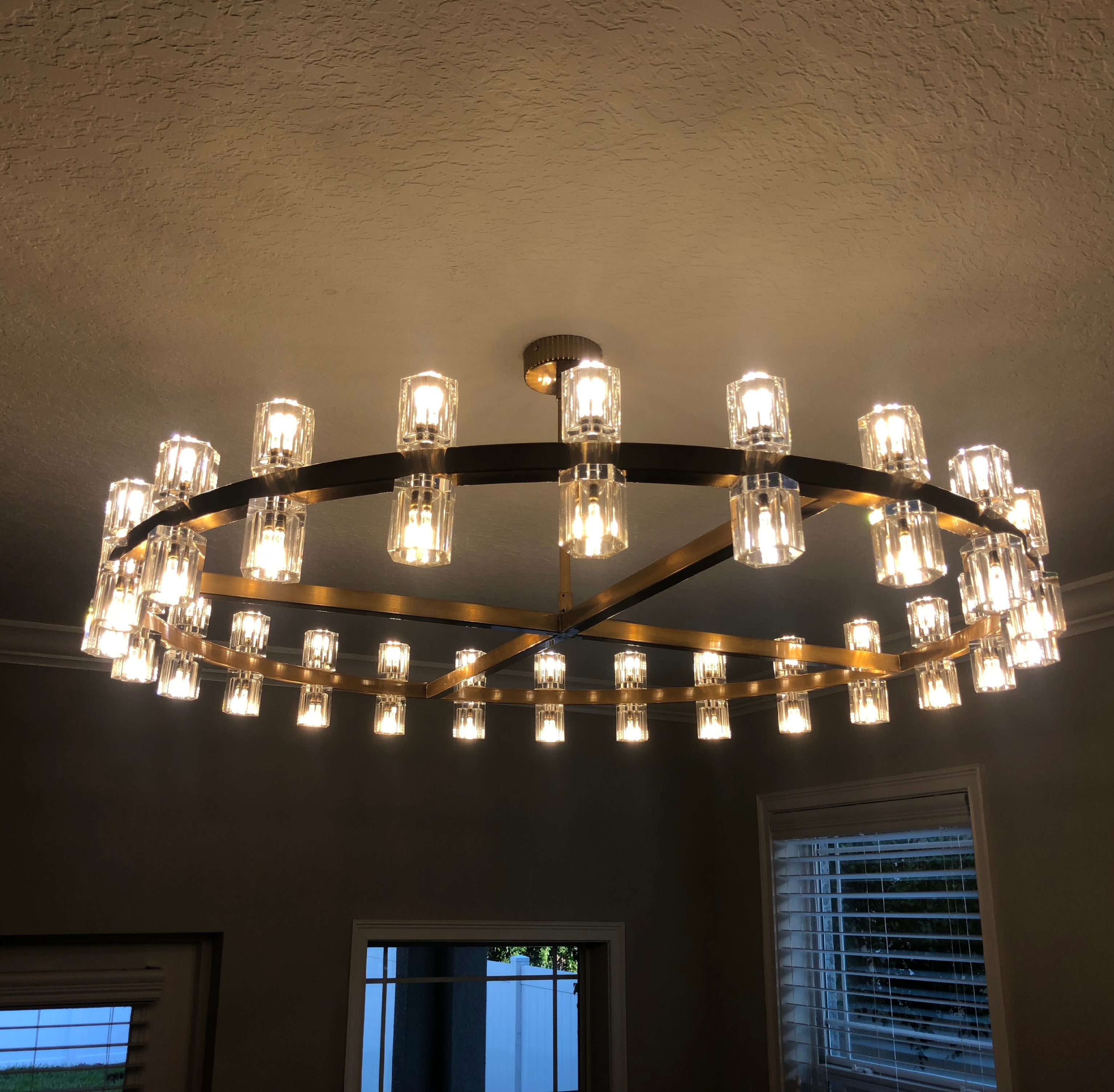 Arcachon Wine Cup Led Round Chandelier 48"-konalight