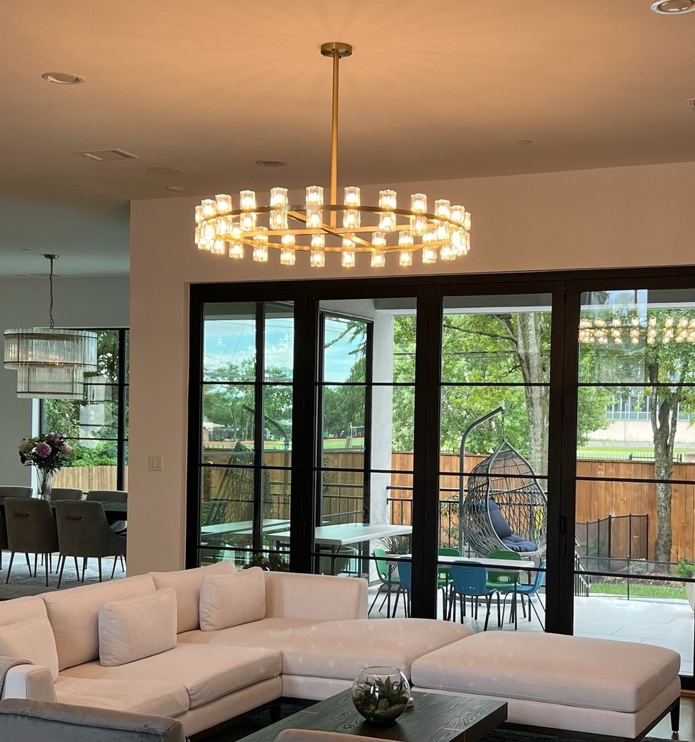 Arcachon Wine Cup Led Round Chandelier 36"-lampselegant
