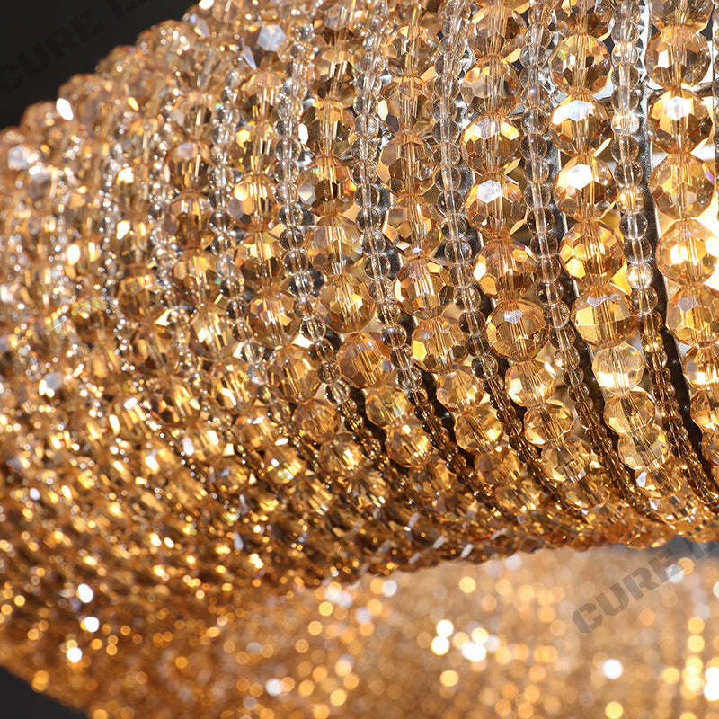 Round Halo Chandelier With Clear Crystal 32"/41"/59"-konalight