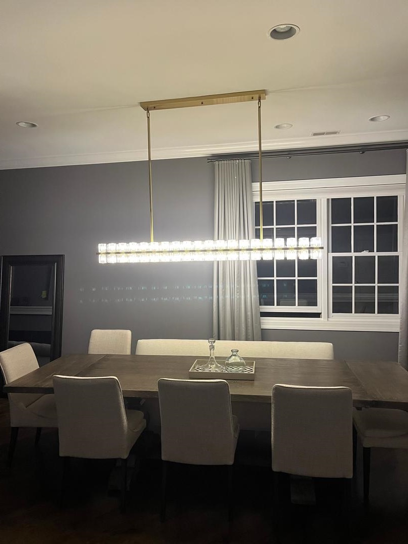 Arcachon Led Rectangular Crystal  Chandelier 54"-konalight