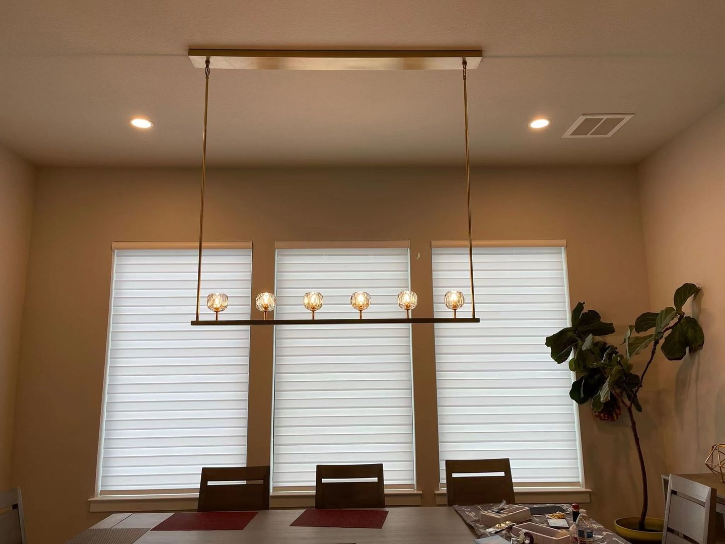 Boule De Crystal Ball Clear/Smoke Glass Linear Chandelier 60"-konalight