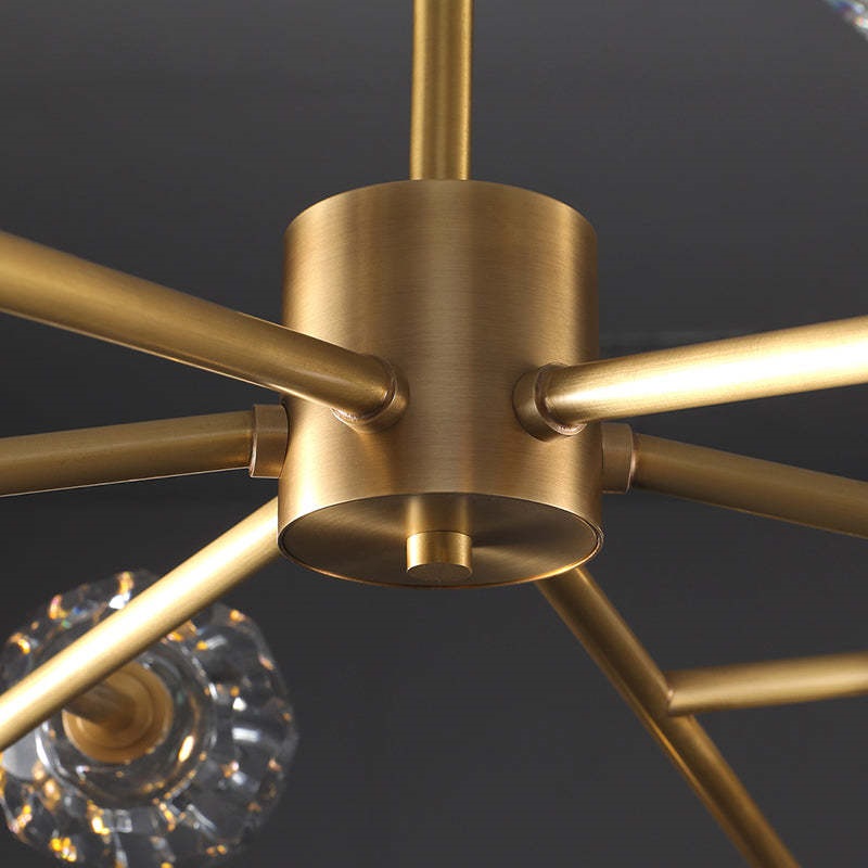 Boule De Crystal Ball Clear Glass Round Chandelier 24"-konalight